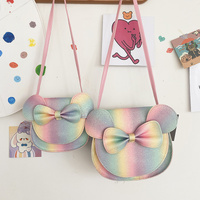 Adorable Bow Bear Crossbody Bag for Kids - rainbow-colored Shoulder Bag 18*17*8cm thumbnail