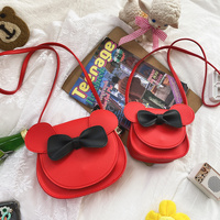 Adorable Bow Bear Crossbody Bag for Kids - Red Shoulder Bag 18*17*8cm thumbnail