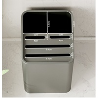 Multi-Functional Square Knife Holder - Compact Kitchen Storage Organizer (grey) thumbnail