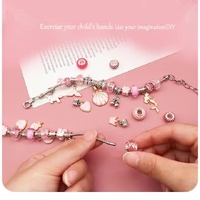 DIY Charm Bracelet Making Kit - Colorful Beads and Charms Set with Storage Box(66PCS) thumbnail