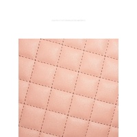 Elegant Quilted Tote Bag with Matching Clutch in Soft Pink thumbnail