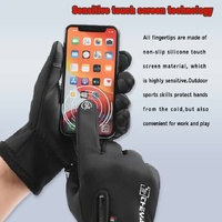 Convertible Fingerless Winter Gloves | Waterproof, Windproof Thermal Gloves with Touchscreen Compatibility Q808  XXL size Black thumbnail