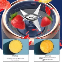 Portable High-Speed Blender with USB Rechargeable Battery - 2-in-1 Bottle and Cup Design, Compact and Powerful thumbnail