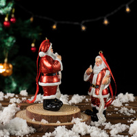 Santa Claus Christmas Ornament - Resin Figurine with Customizable Name List, 10cm Festive Decoration thumbnail
