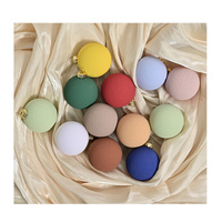 Set of 12 Matte Christmas Ornaments- Pastel Colored Shatterproof Baubles for Holiday Decor (6 cm) thumbnail