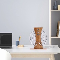 Rustic Perpetual Wooden Calendar | Decorative Home & Desk Accessory (Ferris wheel shape) thumbnail