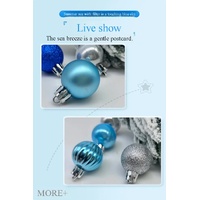 49-Piece Christmas Ornament Set - 3cm Red, Gold Baubles for Christmas Tree Decoration thumbnail