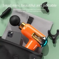 LC002 Orange Portable Massage Gun - Deep Tissue Muscle Massager with 4 Heads and 9 Speed Settings thumbnail