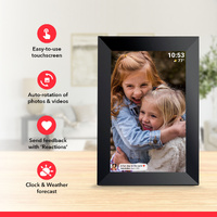 Black 32GB Storage 10-Inch WiFi Digital Photo Frame | HD Display + Remote Photo/Video Sharing via App | thumbnail