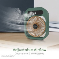 Blue color USB 2-in-1 Misting Fan & Humidifier – Portable Cooling and Humidifying Solution thumbnail