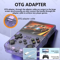 Orange-red  Retro Portable Gaming Console with 128GB, 1 Memory Card - 3D Games, HD Display, and Dual Joysticks thumbnail