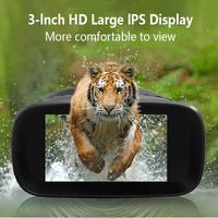 Green Digital Night Vision Binoculars - 3.0'' IPS Screen, 10X Optical Zoom, 2.5K Video Recording, Infrared for 300m Range thumbnail