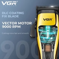 VGR Professional Hair Clipper Set - 9000 RPM Vector Motor, Rechargeable Cordless Grooming Kit with Accessories thumbnail