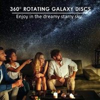 High-Definition Focusable Starry Galaxy Projector Lamp - Creative Bedroom Mood Light with 13 Film Slides (Black & White) thumbnail
