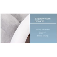 Gray Half-Enclosed Cat Bed - Soft Short Velvet Fabric with Sponge + PP Cotton Filling, M Size (35x35x30cm) thumbnail