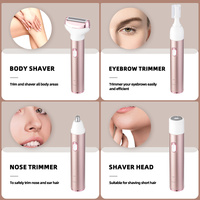 4-in-1 Women's Electric Hair Removal Trimmer - Multifunctional Grooming Kit for Underarms, Bikini, Nose & Eyebrows thumbnail