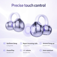 Purple M108 Spherical OWS Over-Ear Bluetooth Earphones - Stylish Design, Premium Sound, Wireless Convenience thumbnail