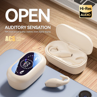 Black Dolphin M66 Clip-on Bluetooth Earphones - Wireless, 8+ Hours Battery, 15m Transmission Range, Durable PC+ABS Material thumbnail