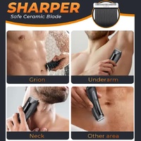 Men's Electric Hair Removal Trimmer - Smart Digital Display, Rechargeable Private Area Shaver, Model PR-8003 thumbnail