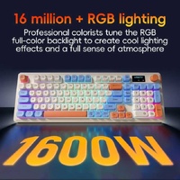 Green L98 High-Performance Triple Mode Keyboard - Wired, Wireless & Bluetooth RGB Gaming & Office Quiet Keyboard thumbnail