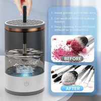 Black USB-Powered Automatic Makeup Brush Cleaner - Fast, Hygienic, and Easy-to-Use Brush Cleaning Machine thumbnail