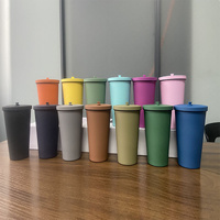 750ml Straw Cup – 304 Stainless Steel Reusable BPA-Free Water Bottle with Leak-Proof Lid, Large Capacity, Perfect for Hydration On-the-Go thumbnail