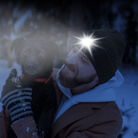Black LED Lighting Rechargeable Detachable Knitted Hat - Warm Winter Beanie with Built-in LED Lights for Outdoor Activities and Nighttime Use thumbnail