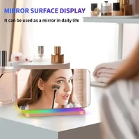 White RGB LED Projection Alarm Clock, Multi-Color Night Light with Snooze Function, Home Decor Digital Clock thumbnail