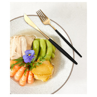 Colorful Color Premium 24-Piece Stainless Steel Cutlery Set - Elegant Golden Steak Knife, Fork, and Spoon Set in Luxury Gift Box thumbnail