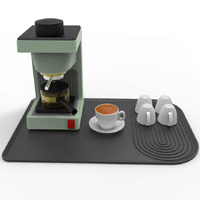 Black Silicone Coffee Machine Mat – Waterproof, Anti-Slip, and Durable Countertop Protector thumbnail