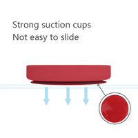 Red Silicone Slow Feeder Bowl for Dogs - Anti-Choking Christmas-Themed Lick Mat thumbnail