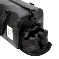 Brown Men's Large-Capacity PU Leather Gym Bag - Travel, Shoulder, and Duffel Bag for Fitness and Yoga thumbnail