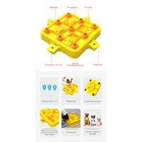 Blue Interactive Slow Feeder Puzzle Toy for Dogs - Durable Pet Food Dispenser Bowl thumbnail