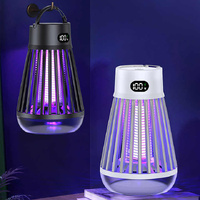 Black 360° Electric Mosquito Killer Lamp - UV Light Insect Zapper with Digital Display for Indoor and Outdoor Use thumbnail