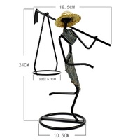 Long Golden Dress Modern Iron Art Candle Holder - Stylish Decorative Candle Stand for Living Room, Dining Room, and Study thumbnail
