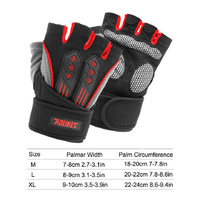 M White Fingerless Workout Gloves with Wrist Support – Non-Slip, Breathable Gym Gloves for Weightlifting and Cycling thumbnail