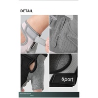 L Pink Silicone Padded Workout Gloves - Non-Slip Weightlifting Gloves for Enhanced Grip and Palm Protection thumbnail