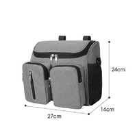 Grey Universal Stroller Organizer Bag - Multi-Pocket Hanging Storage Bag for Baby Essentials thumbnail