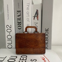 Brown Vintage Wooden Display Box – Glass Lid Organizer for Rocks, Jewelry, and Collectibles thumbnail