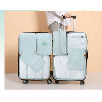 Beige Travel Packing Cube Set - 7-Piece Luggage Organizer for Clothes, Toiletries, and Accessories thumbnail
