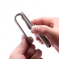 Brown Multifunctional Car Sun Visor Glasses Clip with Card Holder - Compact and Convenient thumbnail