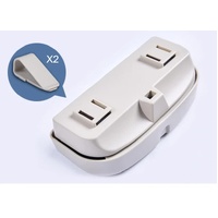 Beige Car Sun Visor Glasses Case - Protective Storage Box for Sunglasses thumbnail