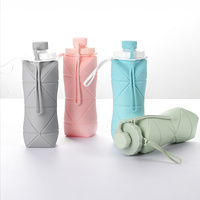 Grey 600ml Silicone Folding Water Bottle - Eco-Friendly Collapsible Travel Bottle600ml Silicone Folding Water Bottle - Eco-Friendly Collapsible Travel thumbnail