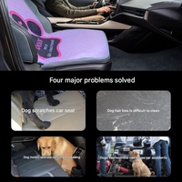 Pink Dog Car Seat Cover - Waterproof & Scratch-Resistant Pet Seat Protector thumbnail