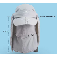 Black UV Protection 4-in-1 Outdoor Sun Hat with Removable Flaps thumbnail