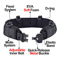 Khaki Tactical Utility Belt with Adjustable Straps and Metal Buckle thumbnail