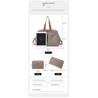 Black Multi-functional Baby Diaper Bag with Changing Mat - Travel & Stroller-Friendly Design thumbnail