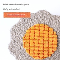 Blue-grey Interactive Cat Scratching Post with Playful Ball Toys, Flower Design - 35cm Height, 26cm Base thumbnail