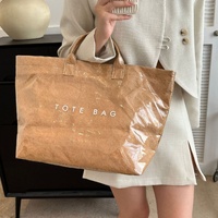 White Trendy Waterproof Tote Bag - Lightweight and Durable Carryall thumbnail