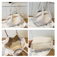 Green Elegant Suede Tote Bag - Soft and Stylish Handbag for Everyday Use thumbnail
